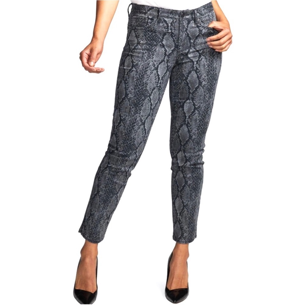 NYDJ Womens Jeans 360 Curves Size 20 Slim Straight Diamondback Snake Split Ankle